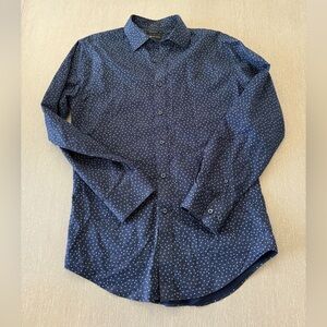 Neiman Marcus Dark Blue Dress Shirt 100% cotton